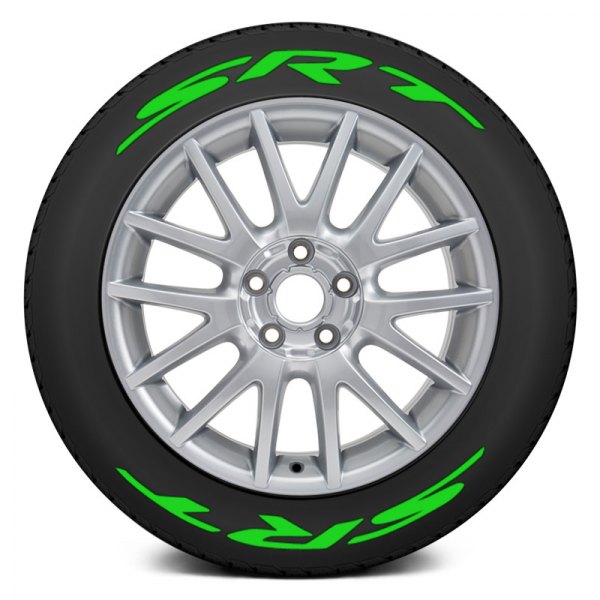 Tire Stickers® - Green "SRT" Tire Lettering Kit