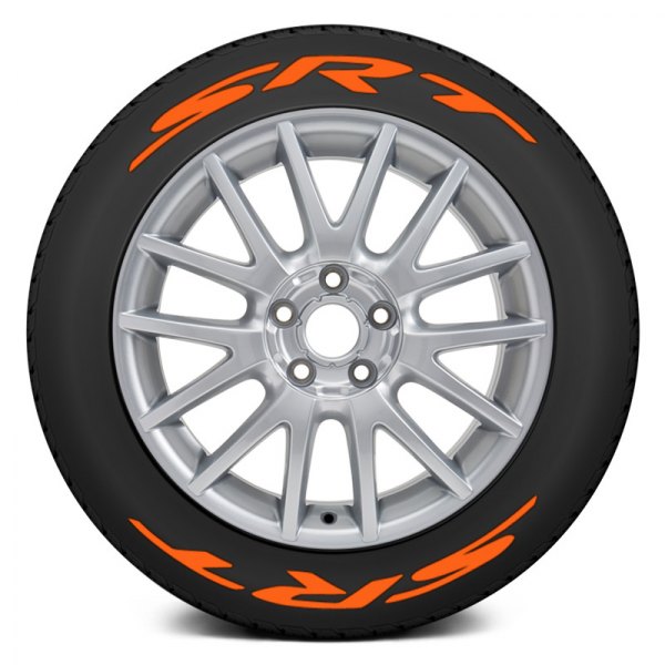 Tire Stickers® - Orange "SRT" Tire Lettering Kit
