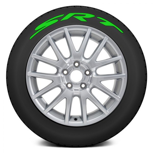 Tire Stickers® - Green "SRT" Tire Lettering Kit