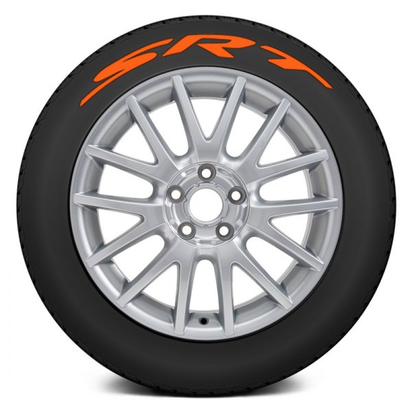 Tire Stickers® - Orange "SRT" Tire Lettering Kit