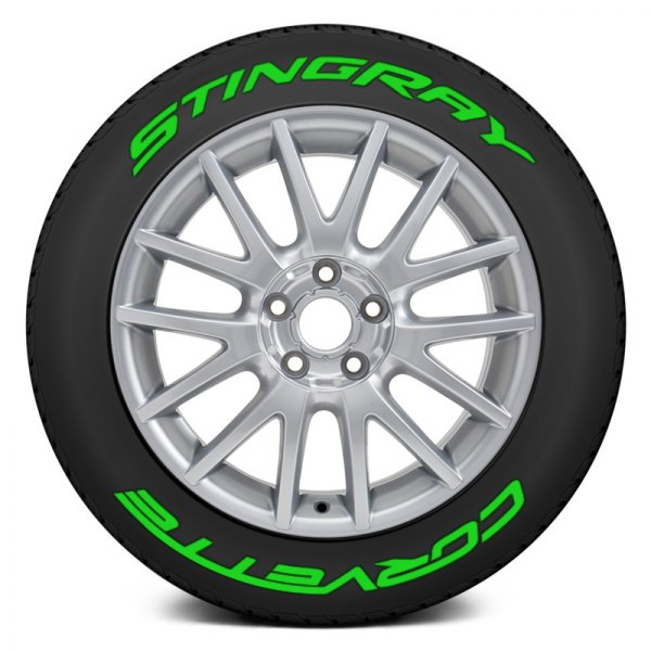 Tire Stickers® - Green "Stingray" Tire Lettering Kit