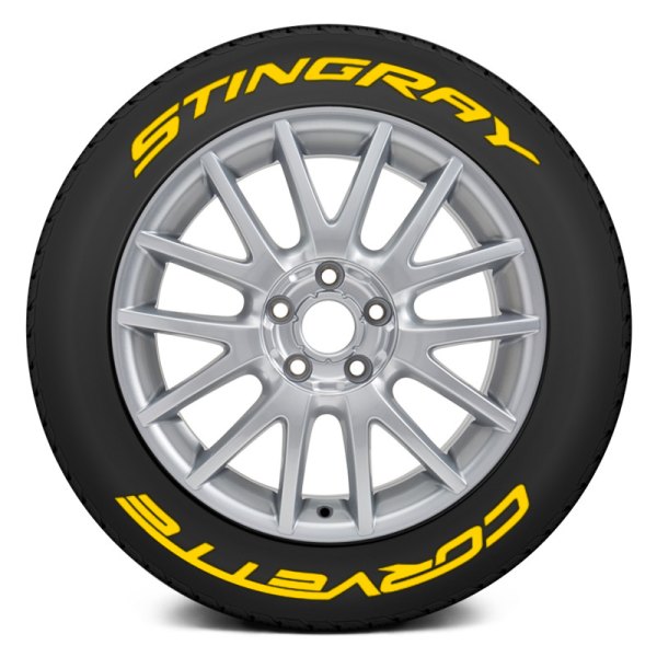 Tire Stickers® - Yellow "Stingray" Tire Lettering Kit