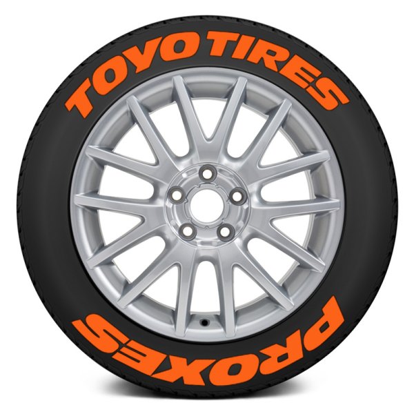 Tire Stickers® - Orange "Toyo Tires Proxes" Tire Lettering Kit
