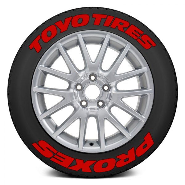 Tire Stickers® - Red "Toyo Tires Proxes" Tire Lettering Kit