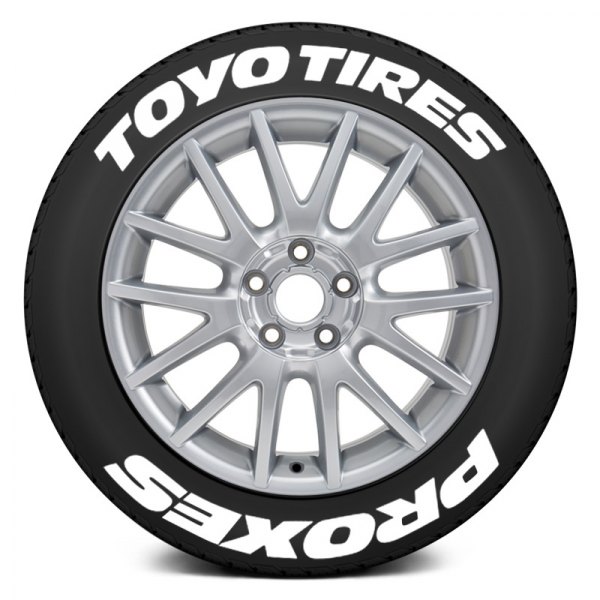 Tire Stickers® - White "Toyo Tires Proxes" Tire Lettering Kit