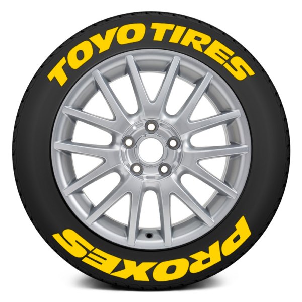 Tire Stickers® - Yellow "Toyo Tires Proxes" Tire Lettering Kit