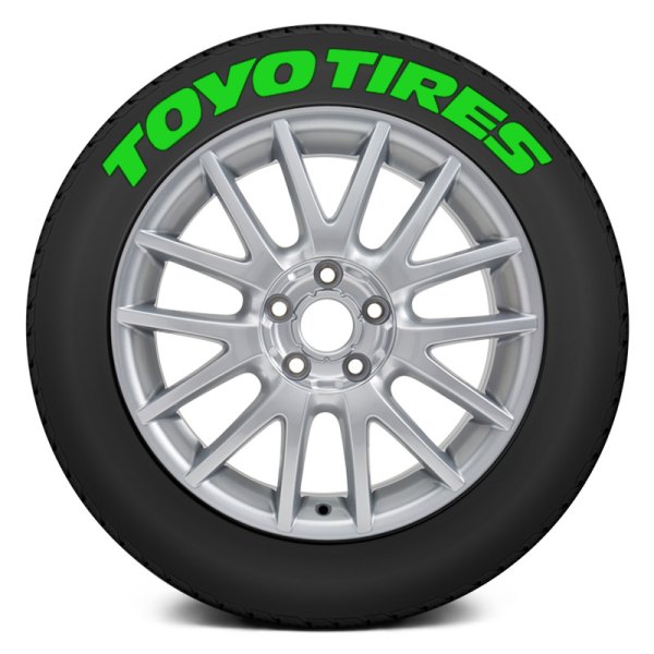 Tire Stickers® - Green "Toyo Tires" Tire Lettering Kit