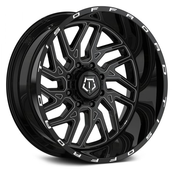 Tis 544bm Overlander Wheels Gloss Black With Cnc Milled Accents Rims 544bm 110