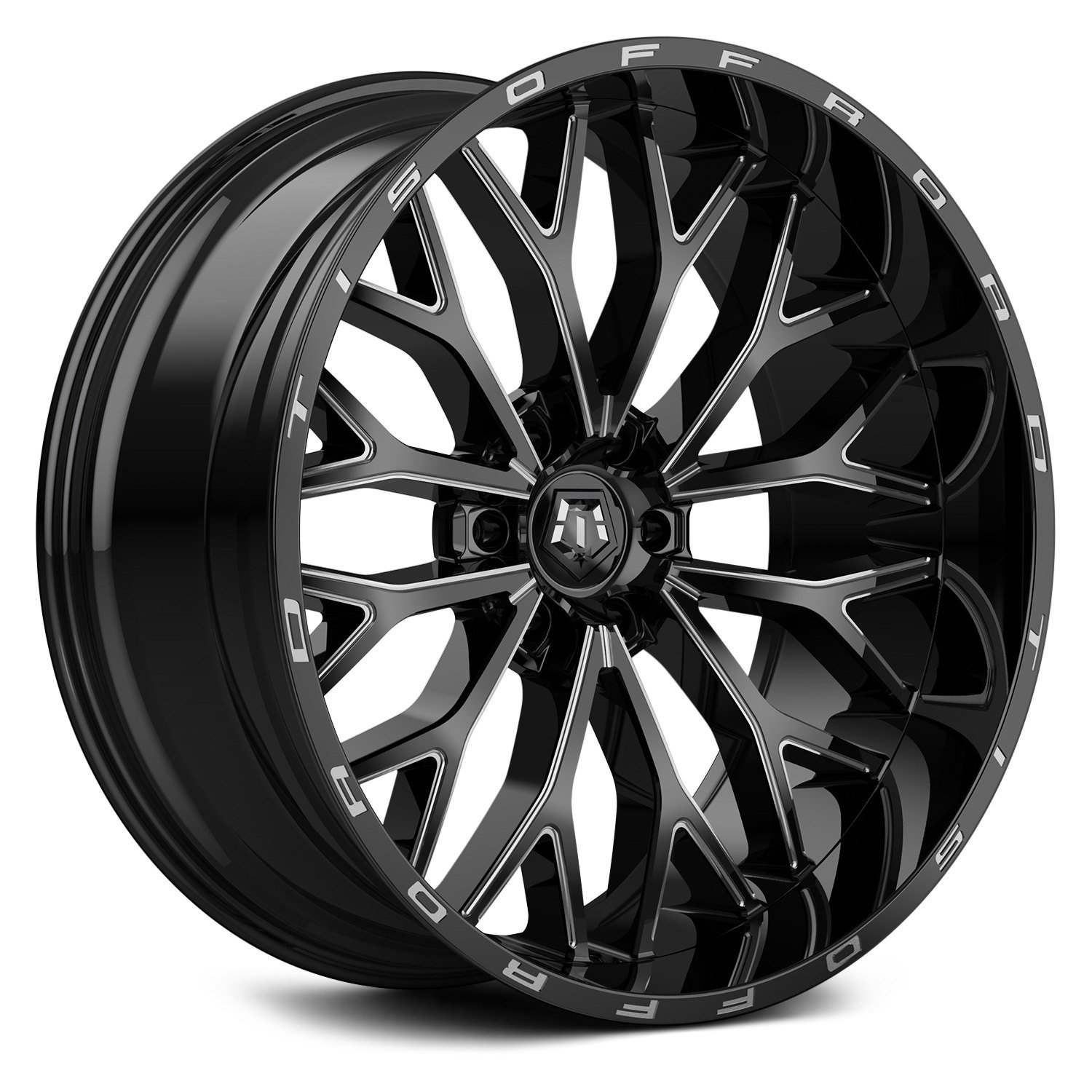 Tis Bm Wheels Gloss Black With Milled Accents Rims