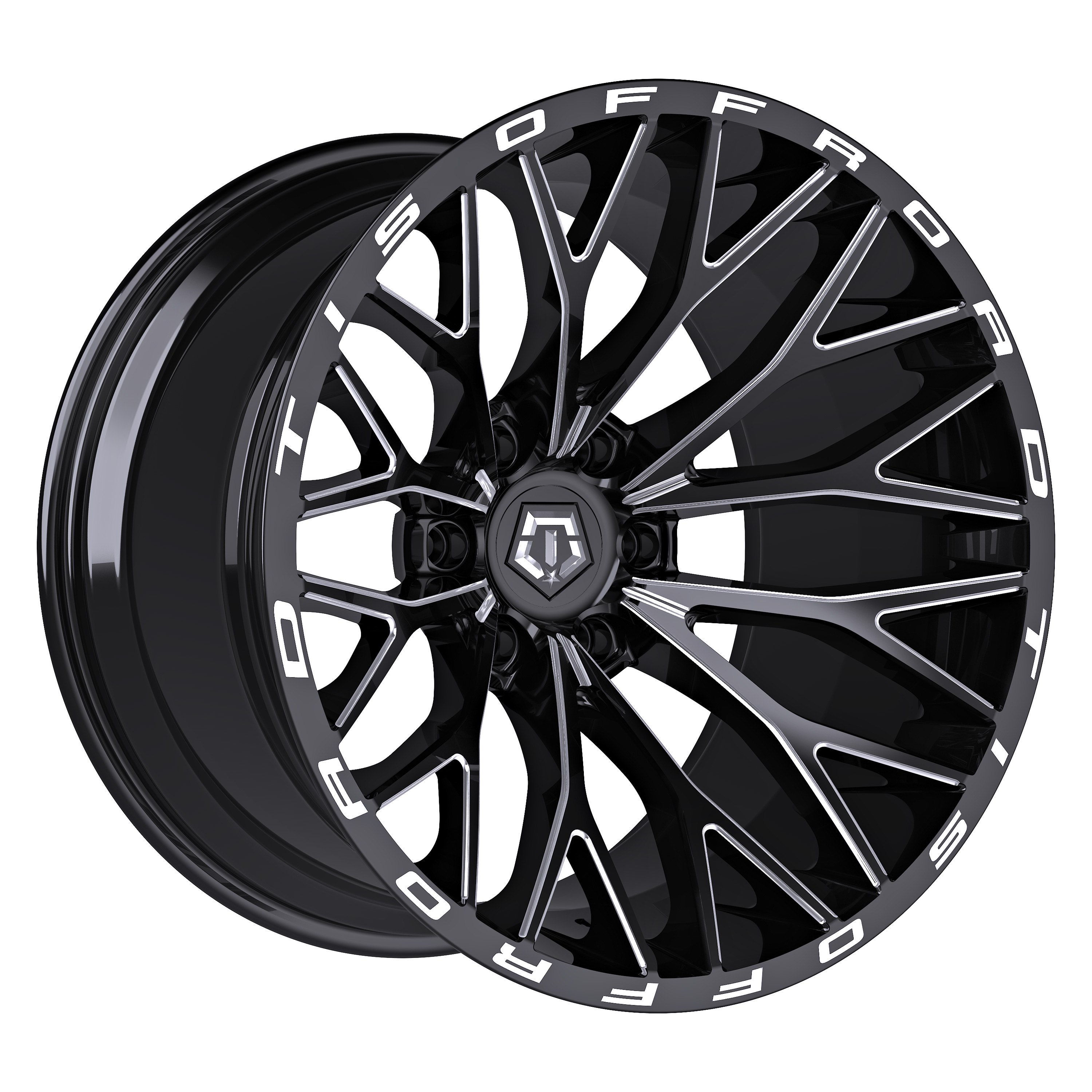 TIS® 566BM Wheels - Gloss Black with Milled Accents Rims