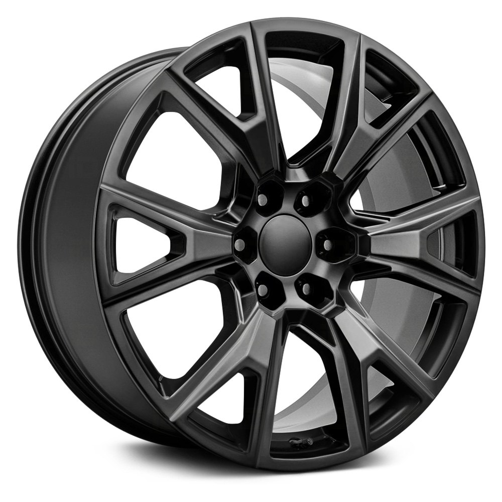 TOPLINE REPLICAS® V1194 2021 SILVERADO Y-SPOKE Wheels - Satin Black Rims