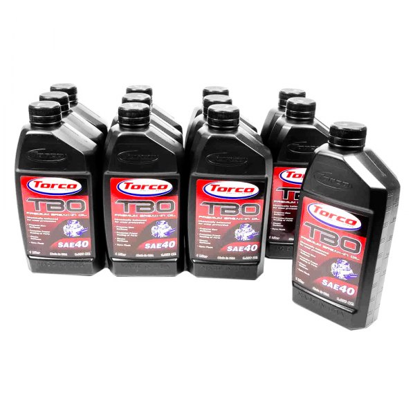 Torco® - TBO Premium SAE 40 Synthetic Blend Break-In Motor Oil, 1 Liter (1.06 Quarts) x 12 Bottles