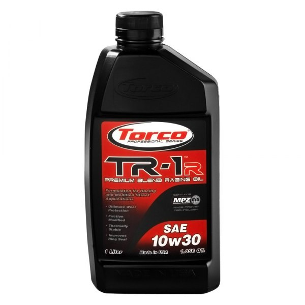 Torco® - TR-1R SAE 10W-30 Synthetic Blend Motor Oil, 1 Liter (1.06 Quarts) x 12 Bottles