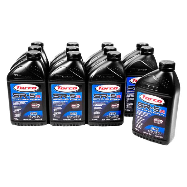 Torco® - SR-5R SAE 5W-40 Synthetic Motor Oil, 1 Liter (1.06 Quarts) x 12 Bottles