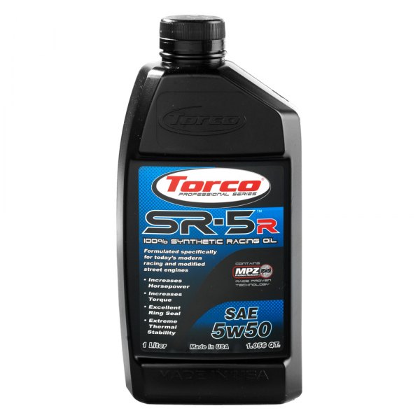 Torco® - SR-5R SAE 5W-50 Synthetic Motor Oil, 1 Liter (1.06 Quarts) x 12 Bottles