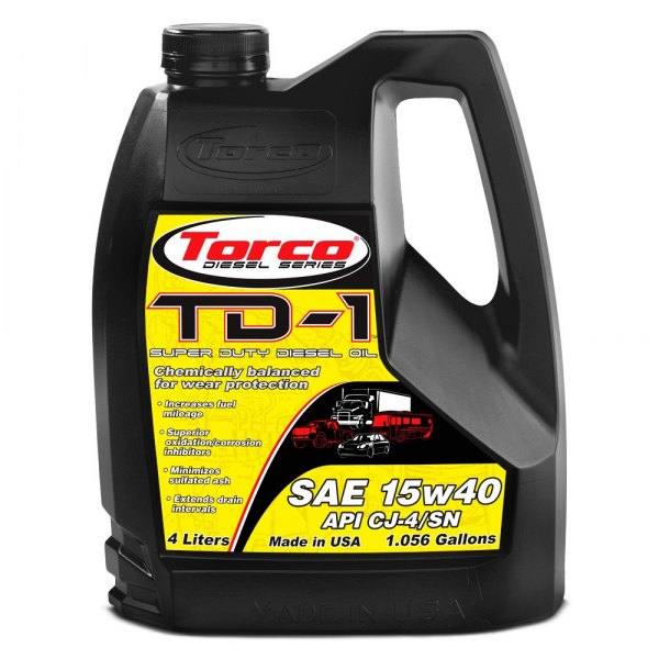 Torco® - SAE 15W-40 Synthetic Heavy Duty Diesel Motor Oil, 4 Liters (4.23 Quarts)