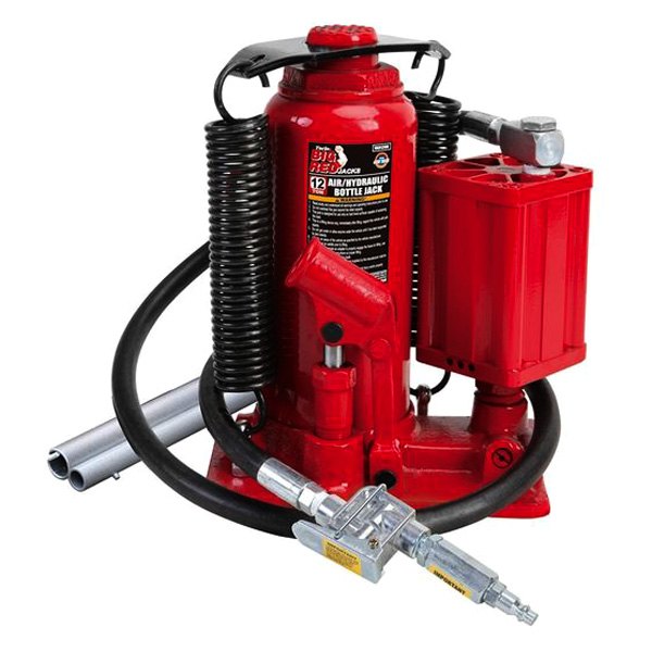 Torin® - Big Red™ 12 t 10-7/16" to 20-1/16" Air/Hydraulic Bottle Jack with Manual Hand Pump