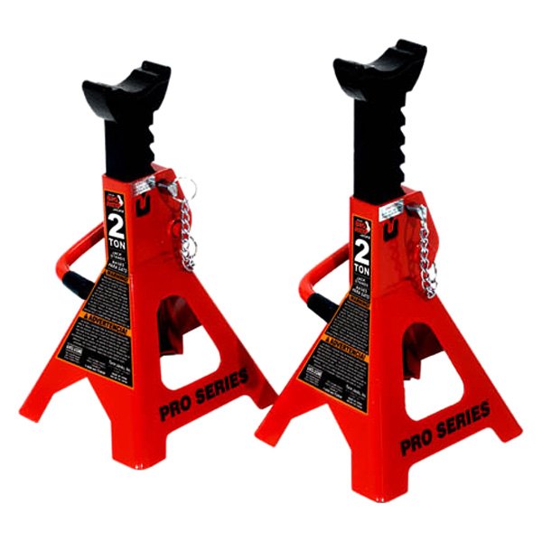Torin® - Big Red™ 2-piece 2 t Steel Double Lock Ratcheting Jack Stand Set