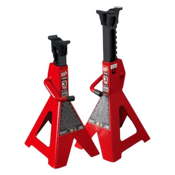 Torin® - Big Red™ 2-piece 3 t Steel Ratcheting Extended Height Jack Stand Set
