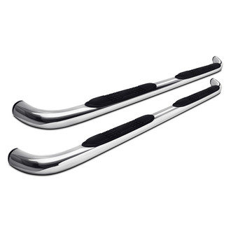 Torxe™ - 3" Polished Round Side Steps with 90 Degree Bent End