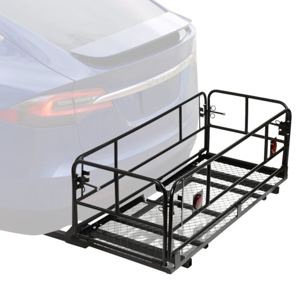 Torxe™ - Dual Arm Fold-Up Powdered Coated Hitch Cargo Carrier for 2" Receivers