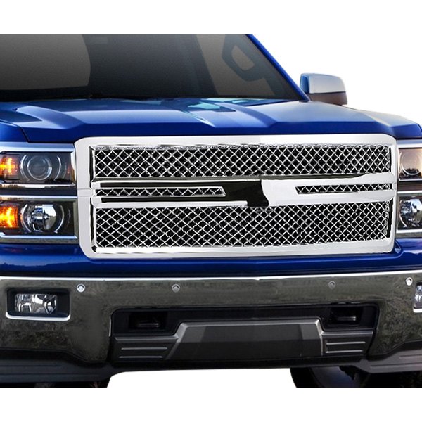 Torxe™ - 1-Pc Chrome Diamond Mesh Main Grille