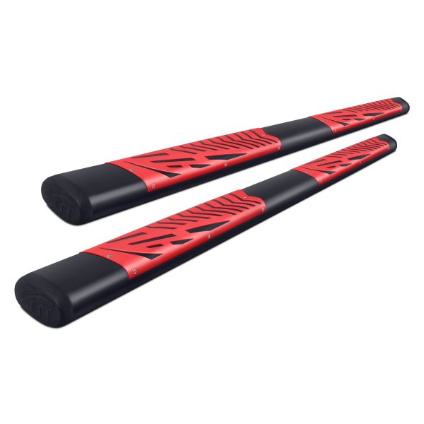Torxe™ - 5.5" Black/Red Oval Side Steps