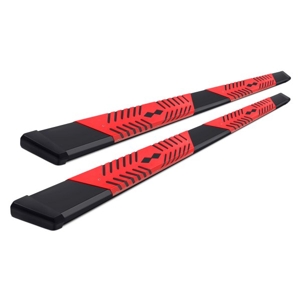 Torxe™ - 5.5" Black/Red Rectangular Side Steps