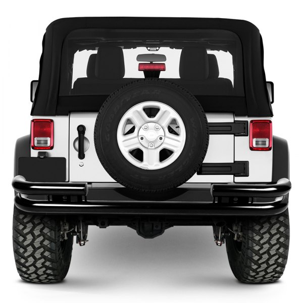 Torxe™ - Full Width Rear Tubular Black Bumper