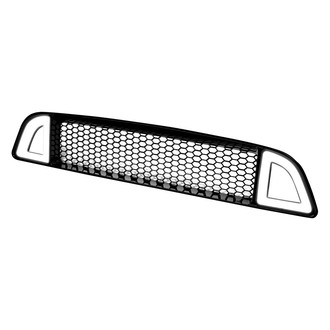 Torxe™ - 1-Pc Black Honeycomb Mesh Main Grille with Sequential LED DRL Lights