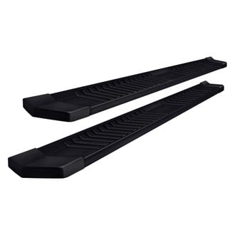 Torxe™ - 6" Cab Length Black Running Boards with Plastic End Caps