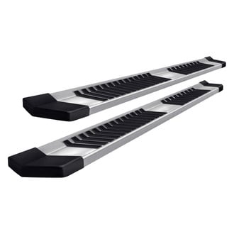 Torxe™ - 6" Cab Length Polished Running Boards with Plastic End Caps
