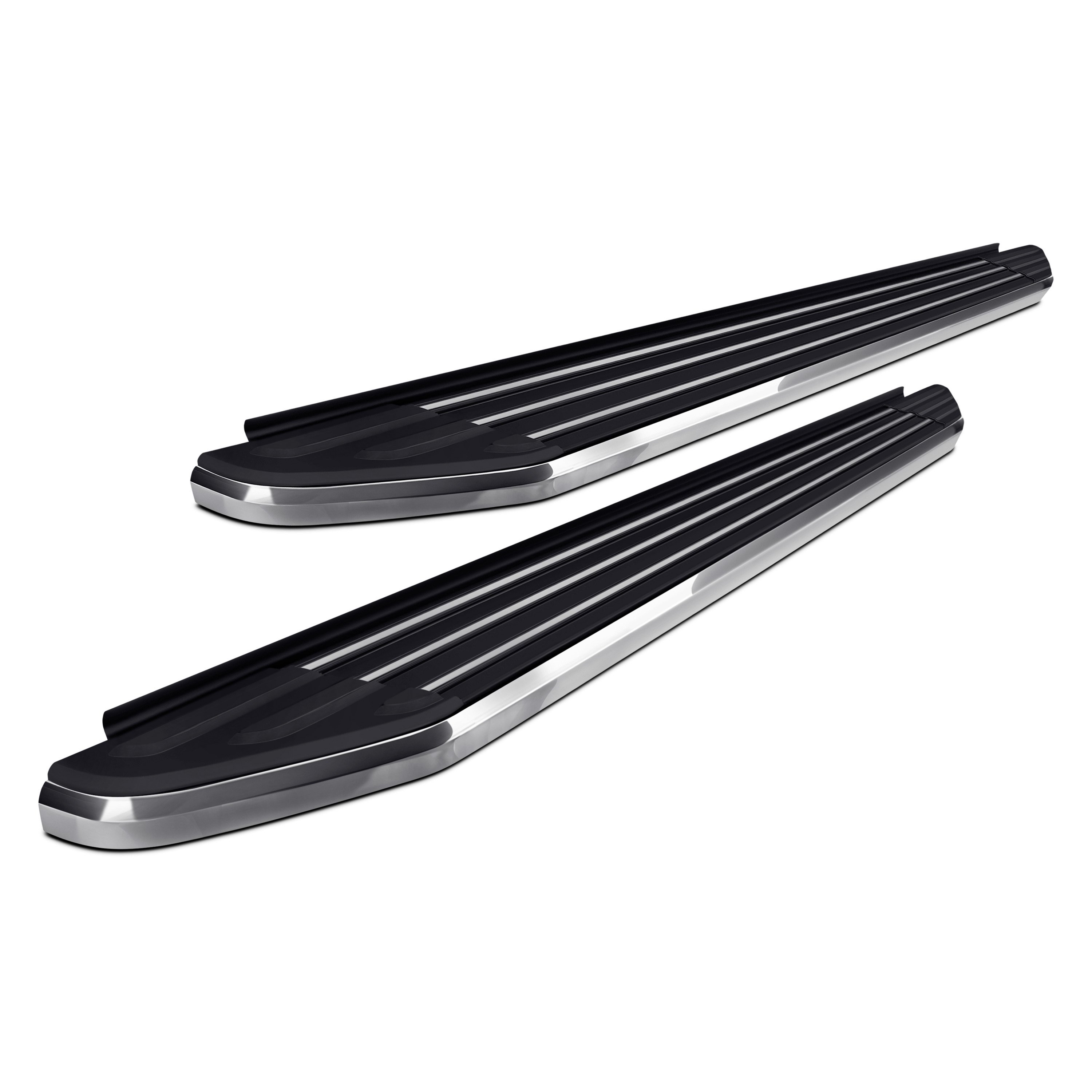 Torxe™ 541001433 6" Black Running Boards with Silver Trim