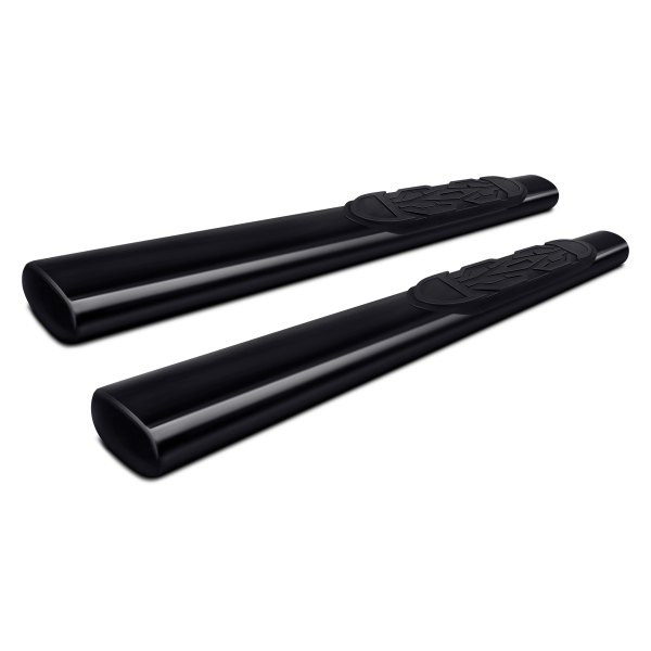 Torxe™ - 6" Straight Black Oval Side Steps