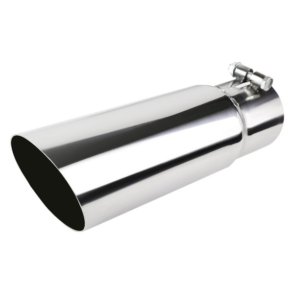 Torxe™ - Stainless Steel Round Angle Cut Single-Wall Polished Exhaust Tip