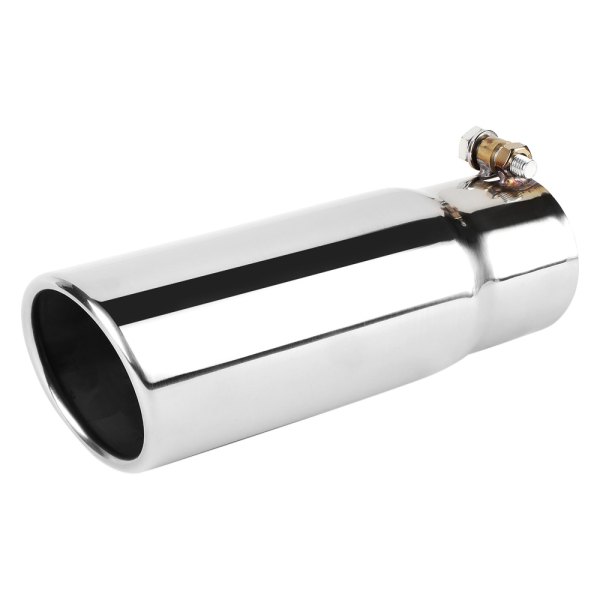 Torxe™ - Stainless Steel Round Angle Cut Double-Wall Polished Exhaust Tip