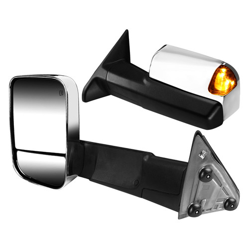 Spec-D Tuning LED Signal Power Heat Chrome Fold Right Passenger Side Mirror