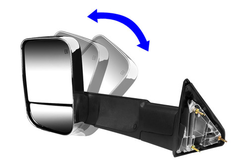 POWERED+HEAT+PUDDLE LIGHTS+ AMBER LED SIGNAL TOW MIRROR FOR 2009-2016 DODGE RAM
