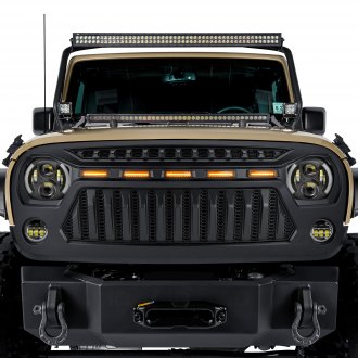 2009 Jeep Wrangler Custom Grilles | Billet, Mesh, LED, Chrome, Black