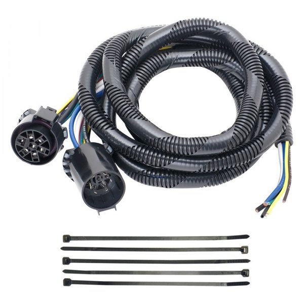 Tow Ready® - 7' 5th Wheel and Gooseneck Adapter Harness with Pigtails for Choice of Hardwiring 6 or 7-Way Connector