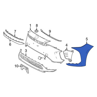 Toyota OE - Front Right Bumper Corner Cover