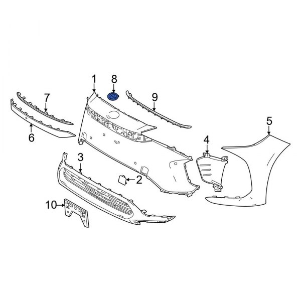 Toyota OE 9097502210 Front Bumper Cover Emblem