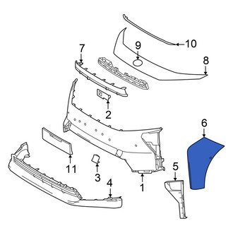 Toyota OE - Front Left Bumper Corner Cover