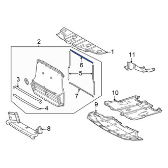Toyota OE - Upper Inner Radiator Support Air Deflector Seal