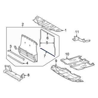 Toyota OE - Lower Inner Radiator Support Air Deflector Seal