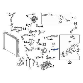 Toyota OE - Front Outer HVAC Heater Hose