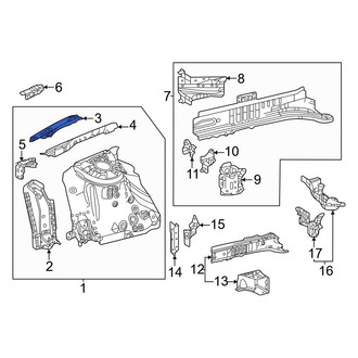 Toyota OE - Front Left Upper Outer Fender Apron