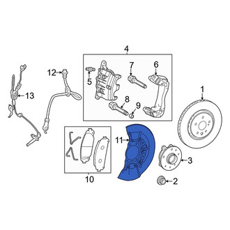 Toyota OE - Front Right Brake Dust Shield