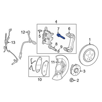 Toyota OE - Front Upper Disc Brake Caliper Pin