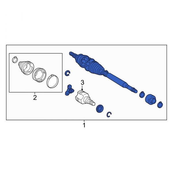 Toyota OE 4343042010 Front CV Axle Assembly